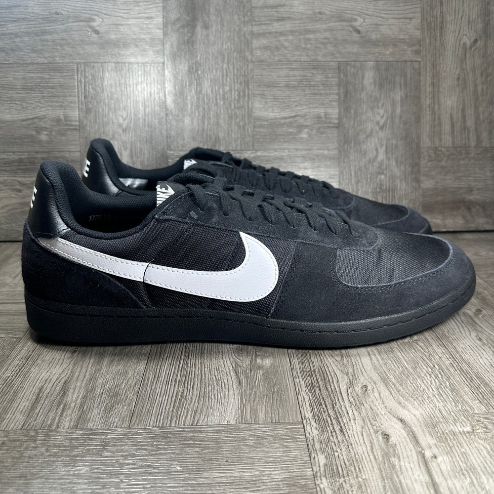 Nike Field General 82 Sneakers Mens 18 Black White Canvas Suede HF3165-001 NEW